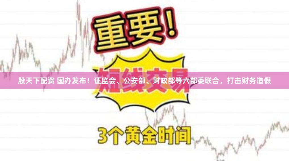 股天下配资 国办发布！证监会、公安部、财政部等六部委联合，打击财务造假